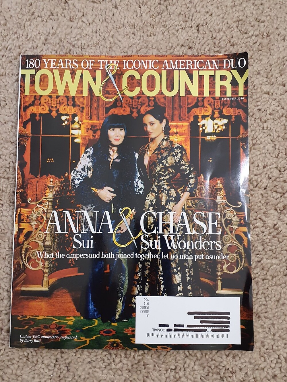 Town & Country Magazine Sep 2026 Issue Anna Sui & Chase Sui Wonders